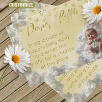 Yellow Diaper Raffle Baby On A Cloud Enclosure Card