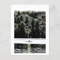 Black and White Kayaking Photo Postcard