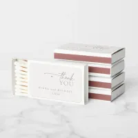 Chic Neutrals Wedding Thank You Powder ID1020 Matchboxes