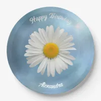 Cheerful White Daisy Paper Plates