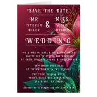 Luxurious Floral Wedding Invitation Suite