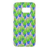 Aloe Vera Plants Pattern Textile Samsung Galaxy S7 Case