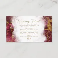 Marble Glitter Wishing Well V3 Burgundy ID644 Enclosure Card