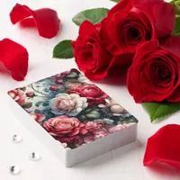 Timeless Rose Floral Charm Spanish Playing Cards