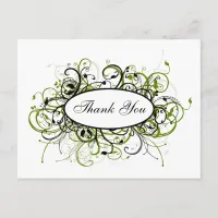 trendy green ThankYou Cards