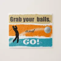 Funny Golf Grab Your Balls Jigsaw Puzzle