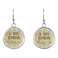 I Do Crew Bachelorette Party Name Gold Aztec Earrings