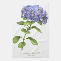 Blue Hydrangea Flower Towel