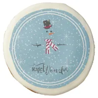 Magic and Wonder Christmas Snowman Blue ID440 Sugar Cookie