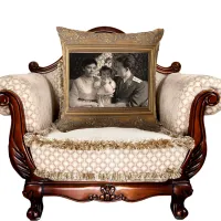 Fancy Wooden Frame Add Photo Pillow