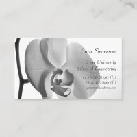 White Orchid Graduate Calling Card