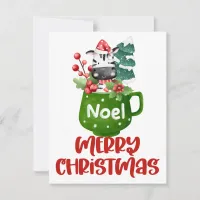Christmas in a mug clipart greeting card