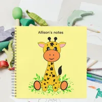 Cute funny baby giraffe for kids notebook