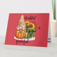Customizable Thanksgiving Folded Greeting Card