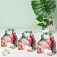 Whimsical Rose Pattern Favor Boxes