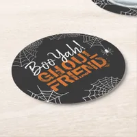 Boo Yah Ghoul Friend Halloween ID684 Round Paper Coaster