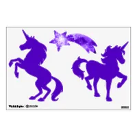 Purple Stars Unicorn Celestial Photo Wall Sticker