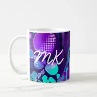 Purple, Blue and Teal Abstract Fluid Art   Coffee Mug