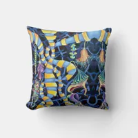 tropical Exotic Orchids Luminescence Throw Pillow