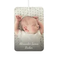 Custom 2 Photo Personalized New Baby Stats Air Freshener