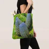 Big Blue Korean Fir Cones Tote Bag