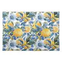  Blue and Yellow Lemon Cloth Placemat