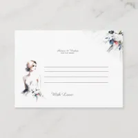 Bride Bachelorette Wedding Advice Enclosure Card