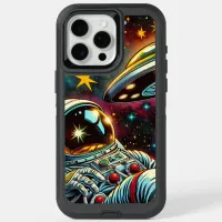 Astronaut Floating in Space with a UFO Ai  Art iPhone 15 Pro Max Case