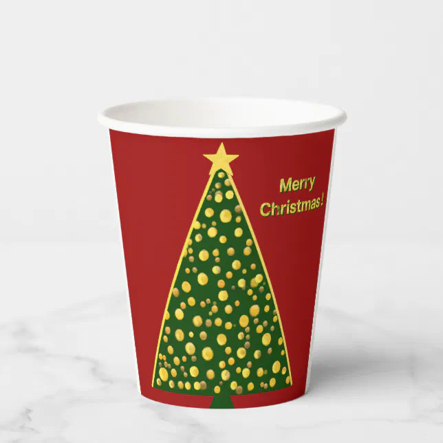 Modern Christmas Tree Paper Cups