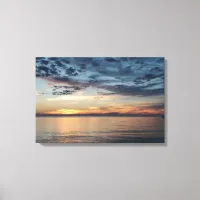 Sunset over Buzzard's Bay, Sky full of Birds Canvas Print