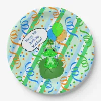 Frog Themed Boy's Birthday Party Paper Plates