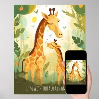 Jungle Safari Giraffe | Animal Nursery Art Poster