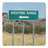 Turn Left to Shooting Range Trivet