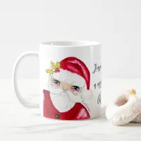 Santa Have Yourself a Merry Little Christmas Name Coffee Mug