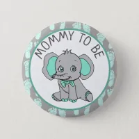 Elephant Themed Mom to Be Baby Shower Button