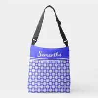 Any Name Cute Floral Daisy Pattern All-Over Print  Crossbody Bag