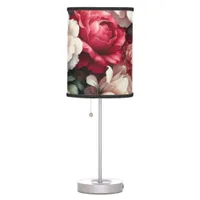 Timeless Rose Floral Charm Table Lamp