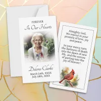 Forever in our Hearts | Memorial Bookmark Prayer Note Card