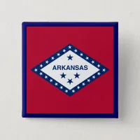 Arkansas State Flag Pinback Button