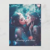 Lesbian mermaids postcard