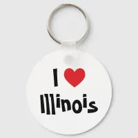 I Love Illinois Keychain