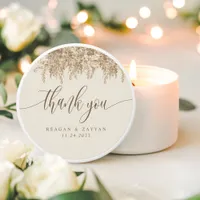 Pampas Grass Earthy Boho Exotic Wedding Thank You Mini Candle Favors