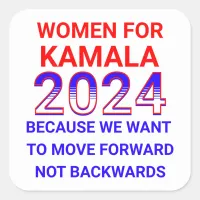 Women for Kamala Harris 2024 Election Square Sticker