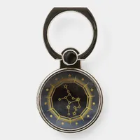 Dark Zodiac Astrology: Virgo Black & Gold Phone Ring Stand