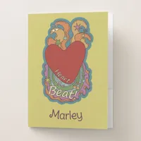 Heart the Beat Doodles Music Lovers Name Yellow Pocket Folder