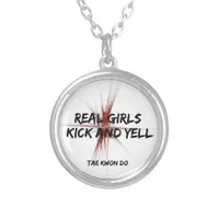 Martial Arts Real Girls Kick and Yell Necklace