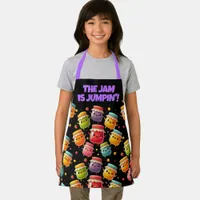 Funny Joyful Jumping Jars of Jubilant Jam Apron