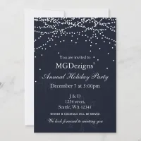 lights snow festive Corporate holiday party Invite