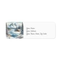 Winter Lake Return Address Label