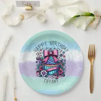 Birthday Cupcake Whimsical Personalized Paper Plates
